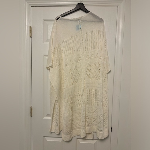 Alice + Olivia Swim Coverup Kaftan Poncho 80% Linen Extra Small/ Small - Picture 2 of 6